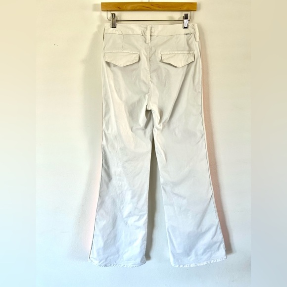 MOTHER The Roller Prep Chalk Orange Racer Stripe High Waist Flare Pants Size 26 - Picture 9 of 15